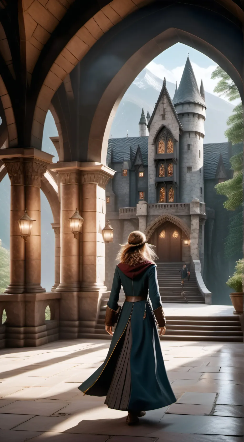 ai character: Hogwarts background