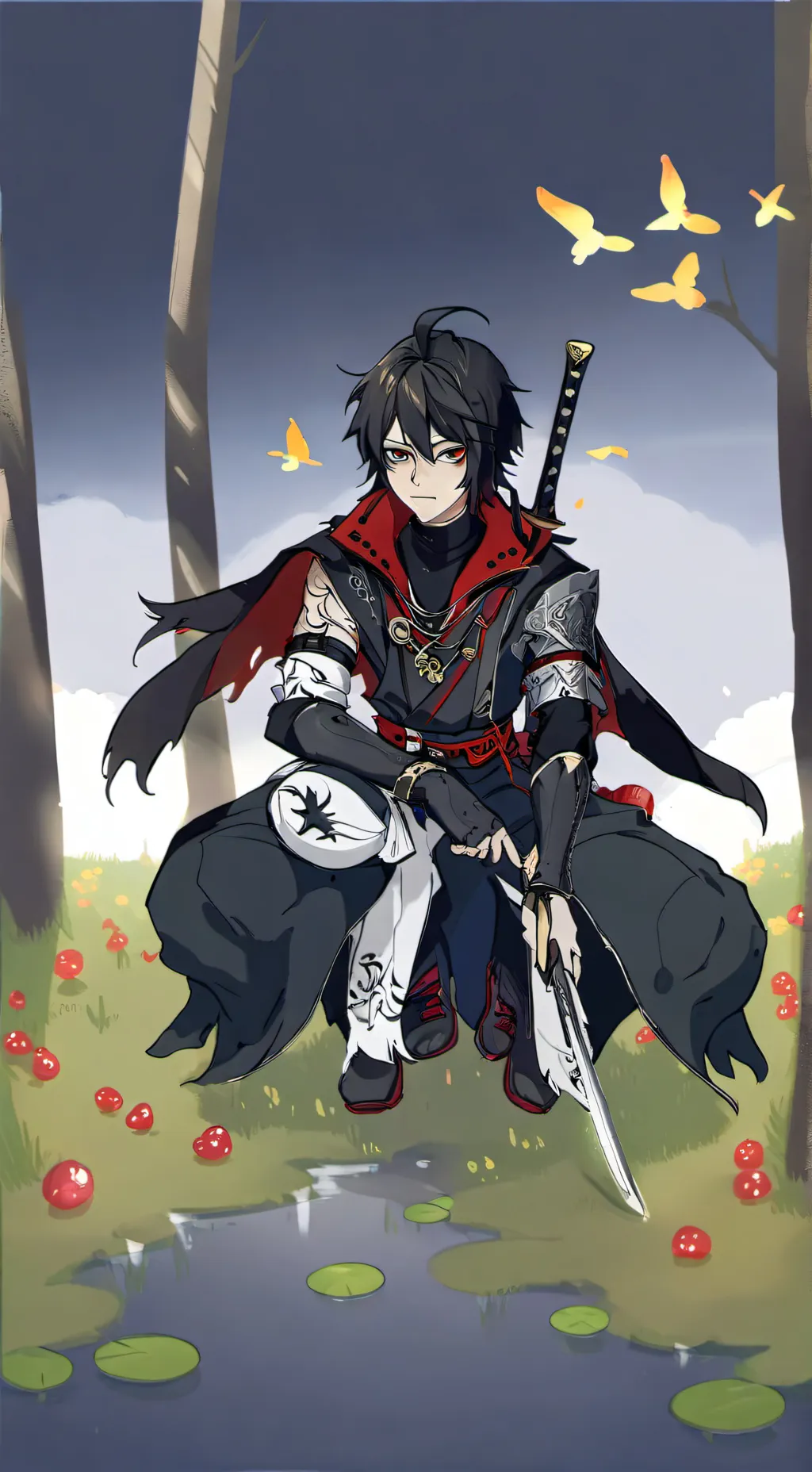 ai character: giyuu y pilares  background