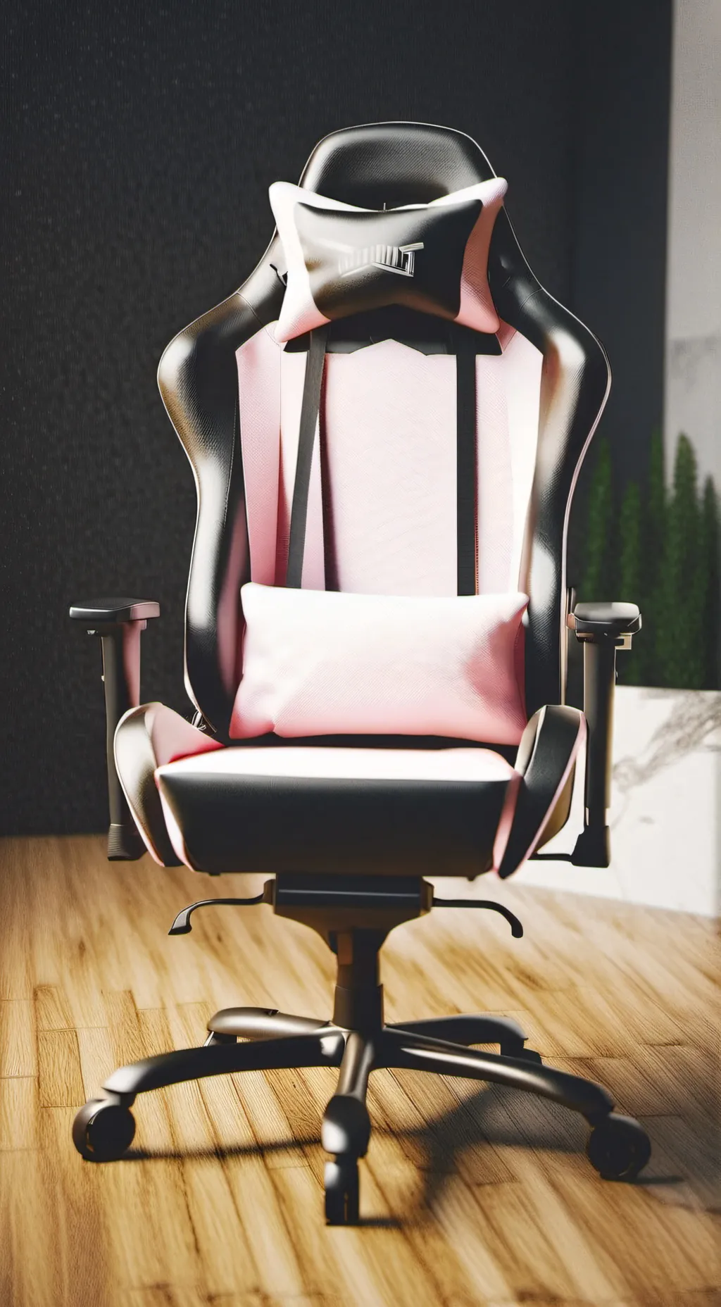 ai character: Pink gaming chair  background