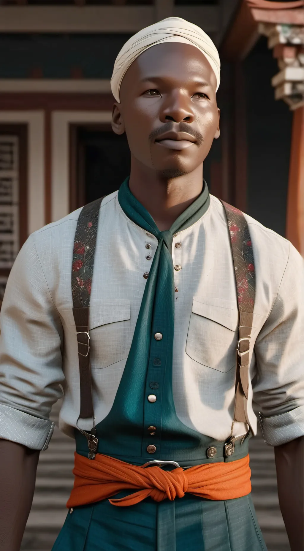 ai character: black man background