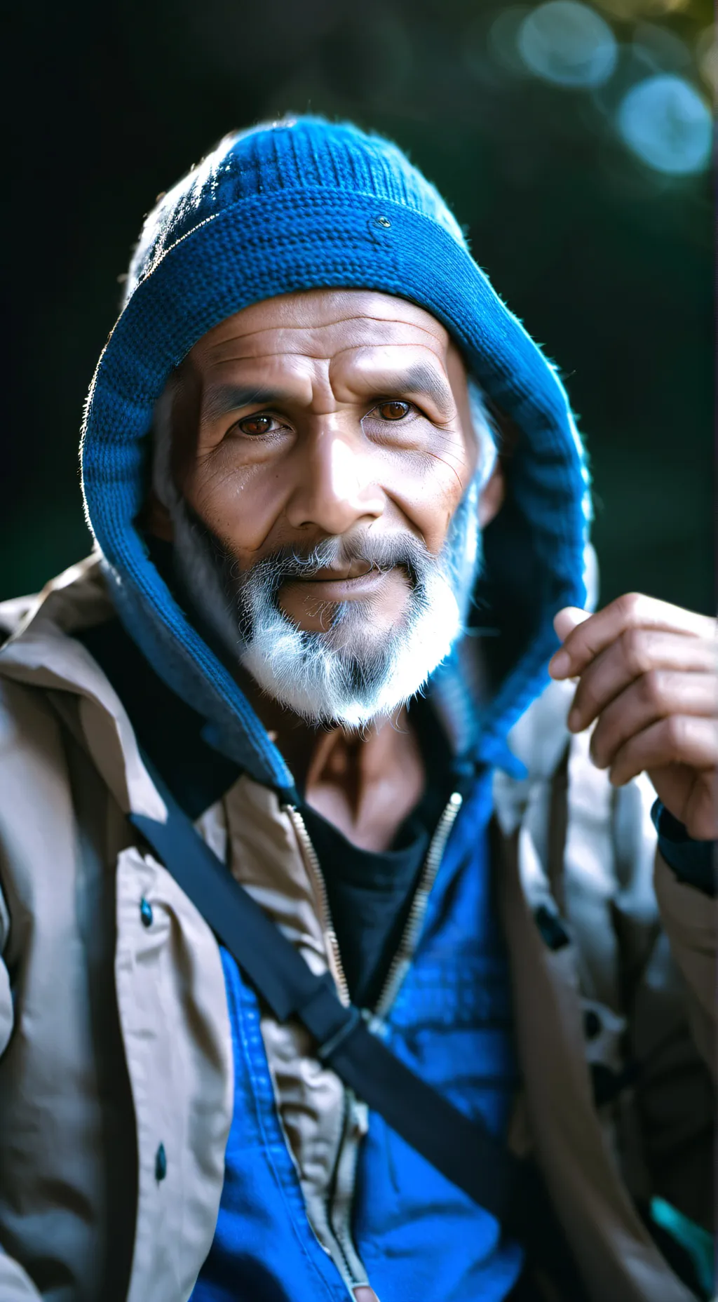 ai character: Old man  background