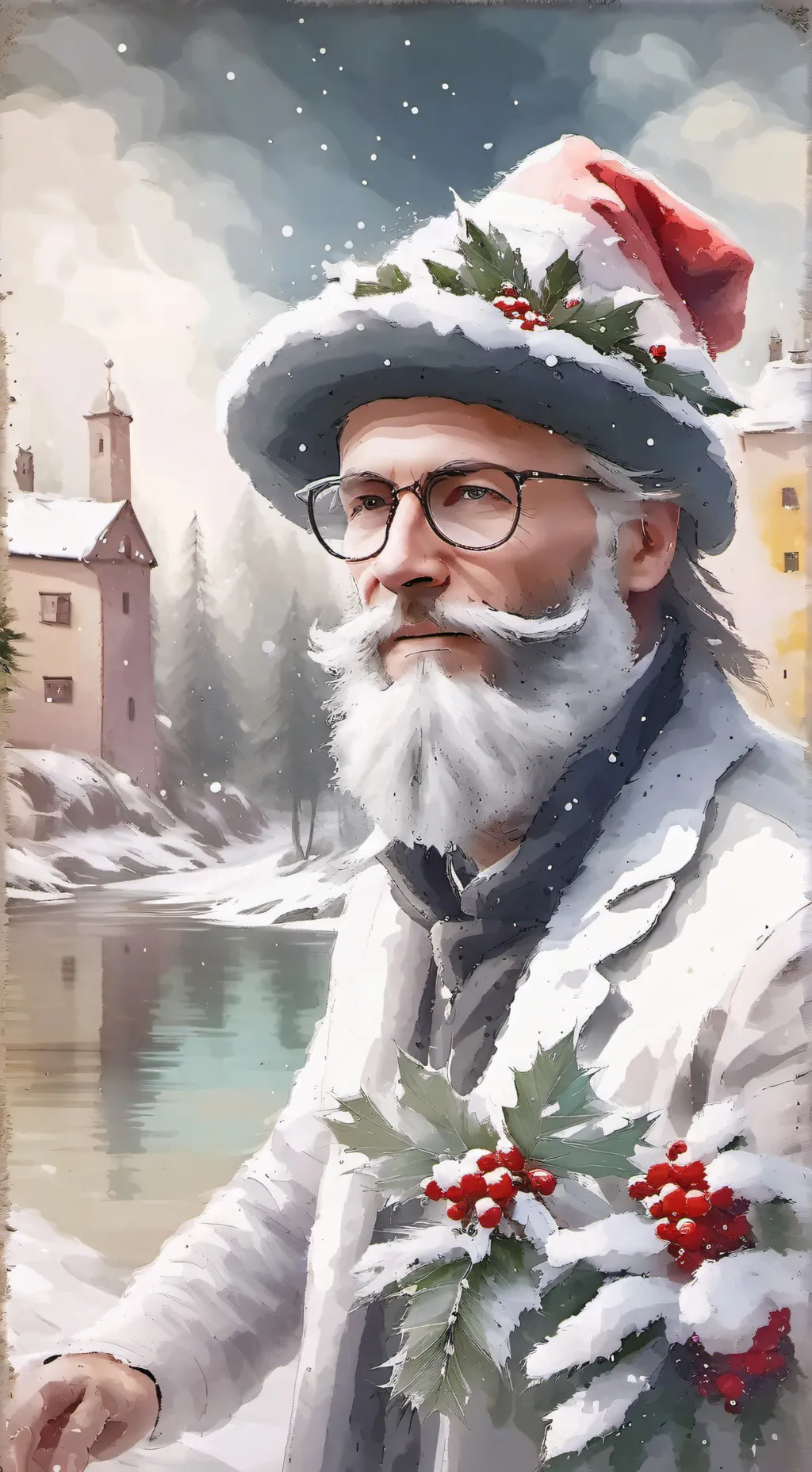 ai character: Santa Klaus 🎅🏻 background