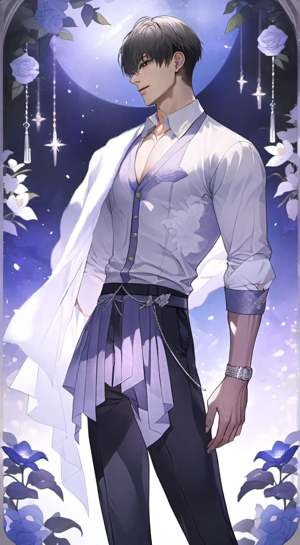 ai character: ♡⃝ ASHER ◡̈ ☽⋆  background