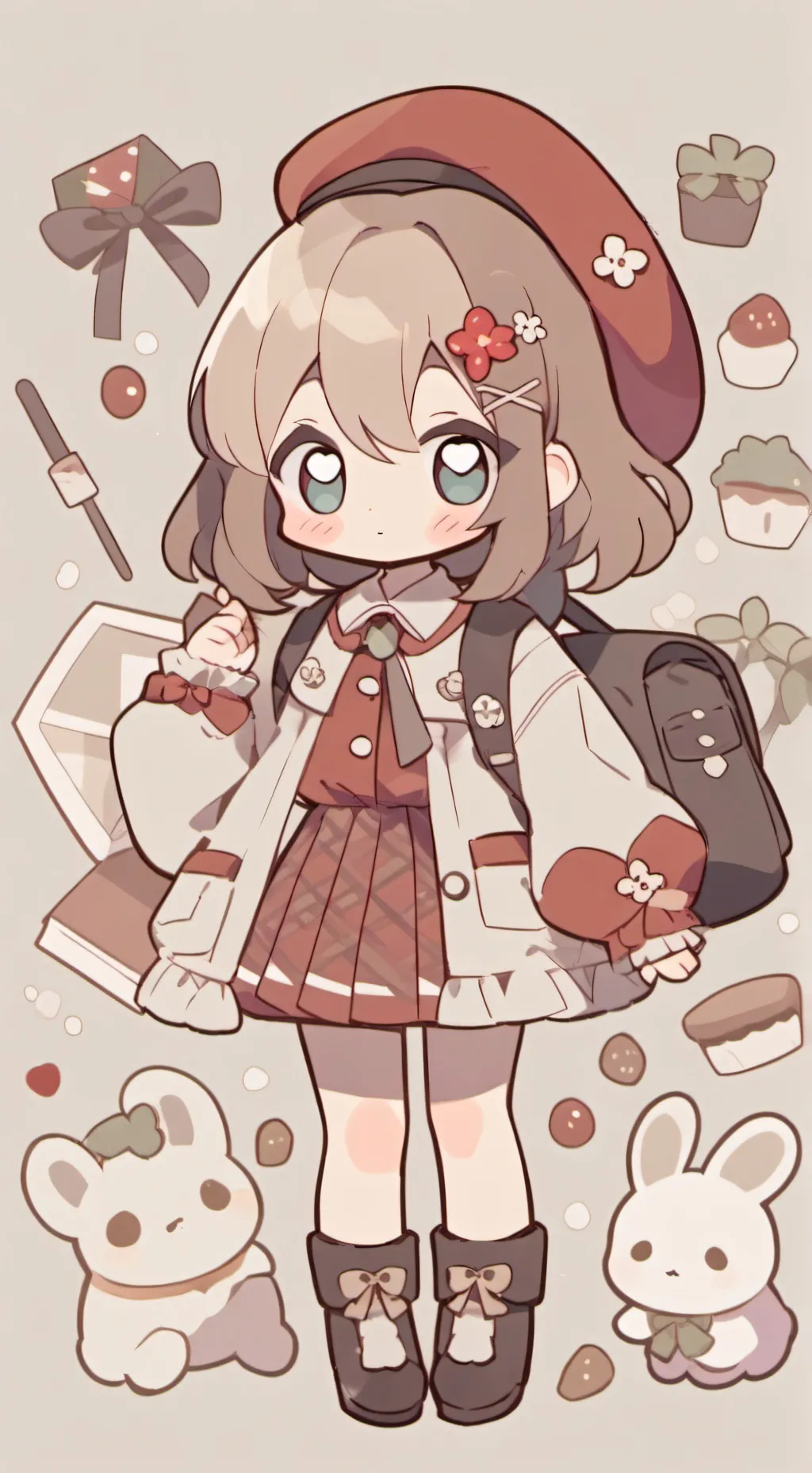 ai character: brown  background