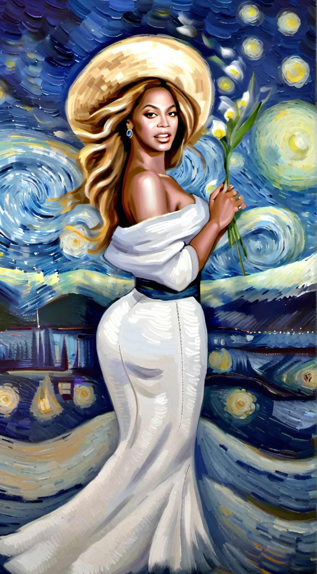 ai character: BEYONCE background