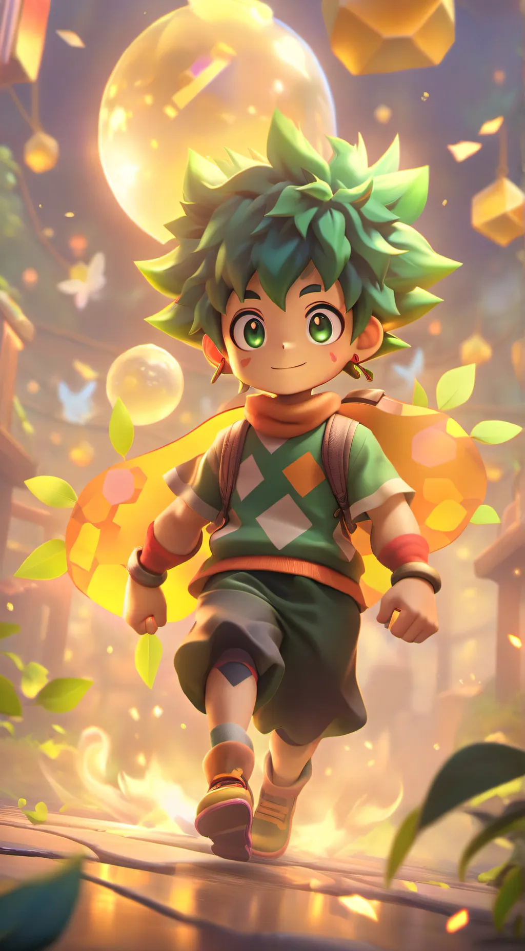 ai character: deku izuku  background