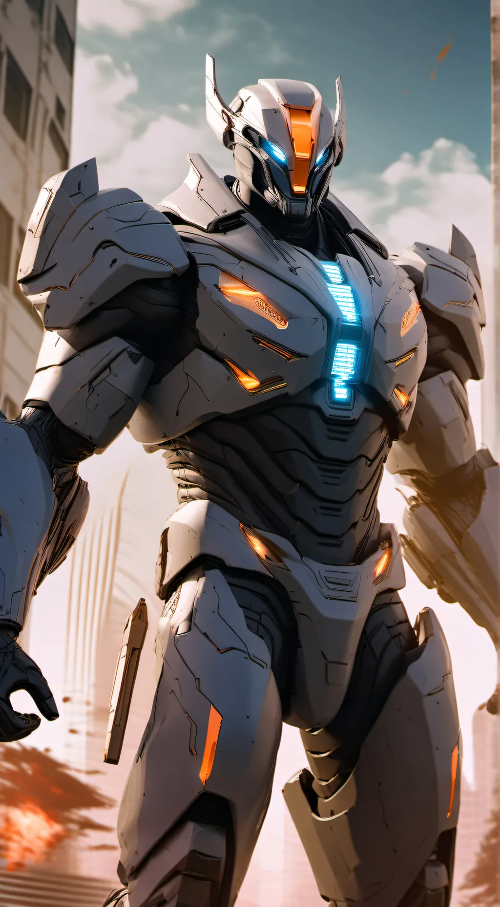 ai character: Ice Omega background