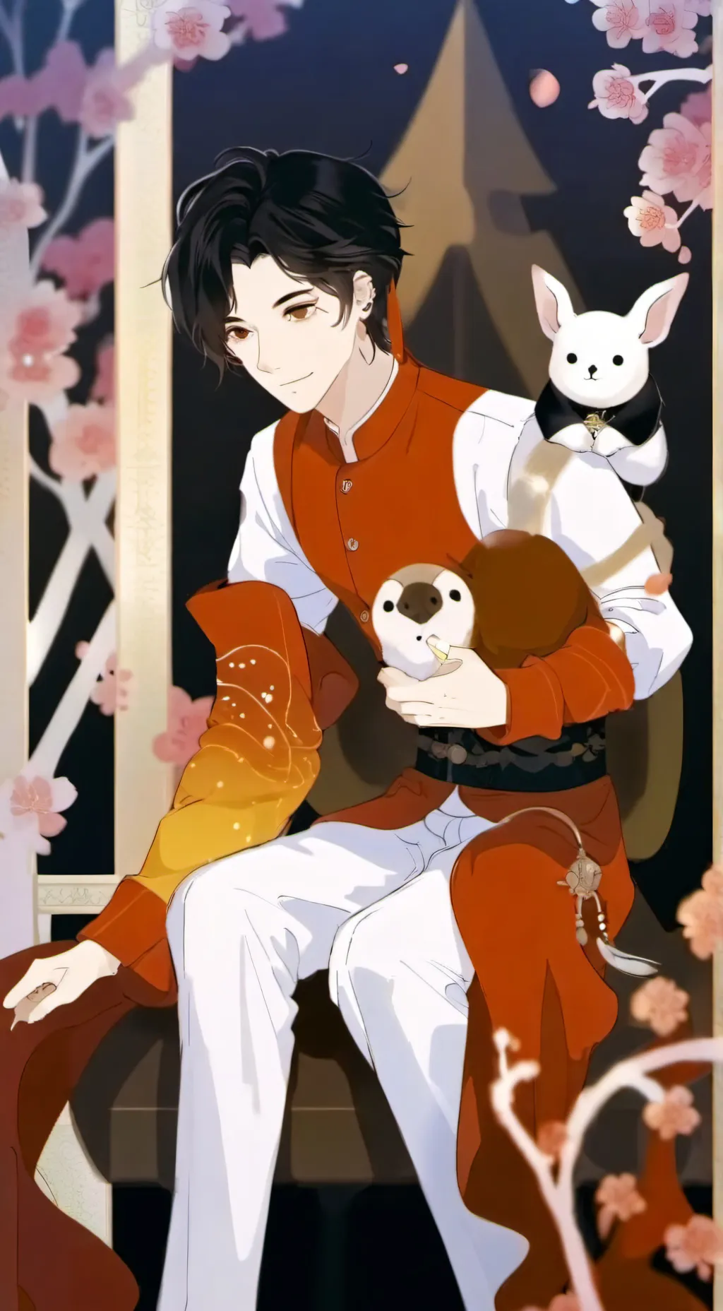 ai character: Moonlight ( ligt ) background