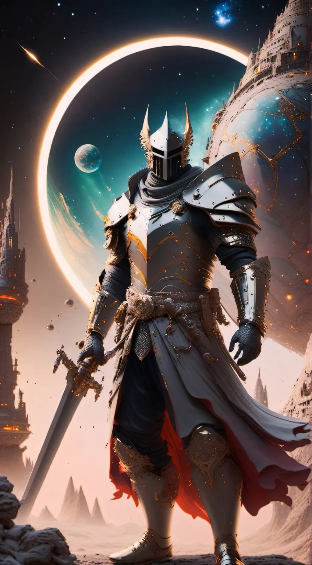 ai character: Galaxy knight background