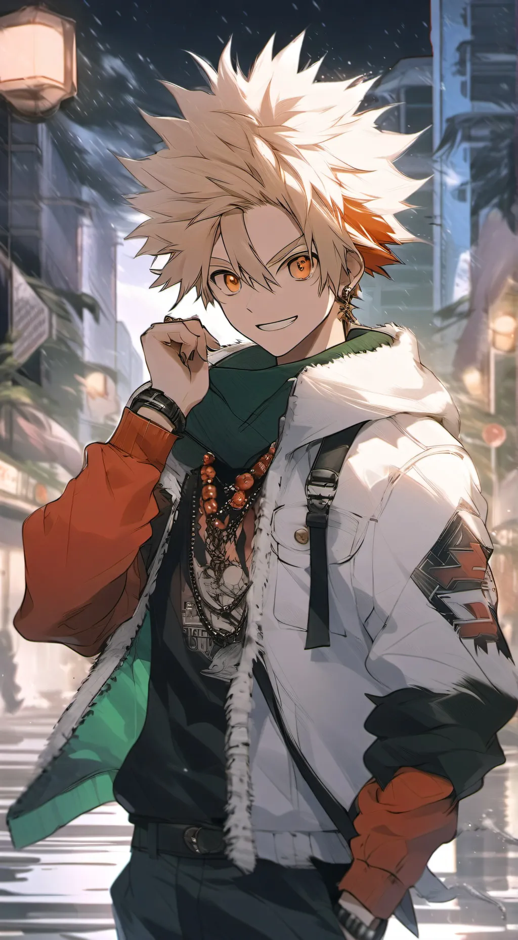 ai character: Bakugo👹👹👹👹👹 background