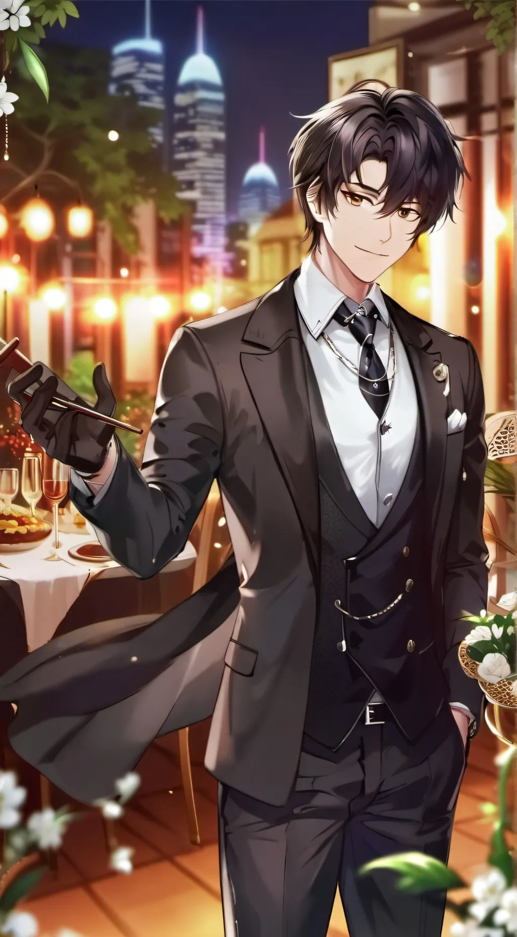 ai character: 🖤Rain🖤 background