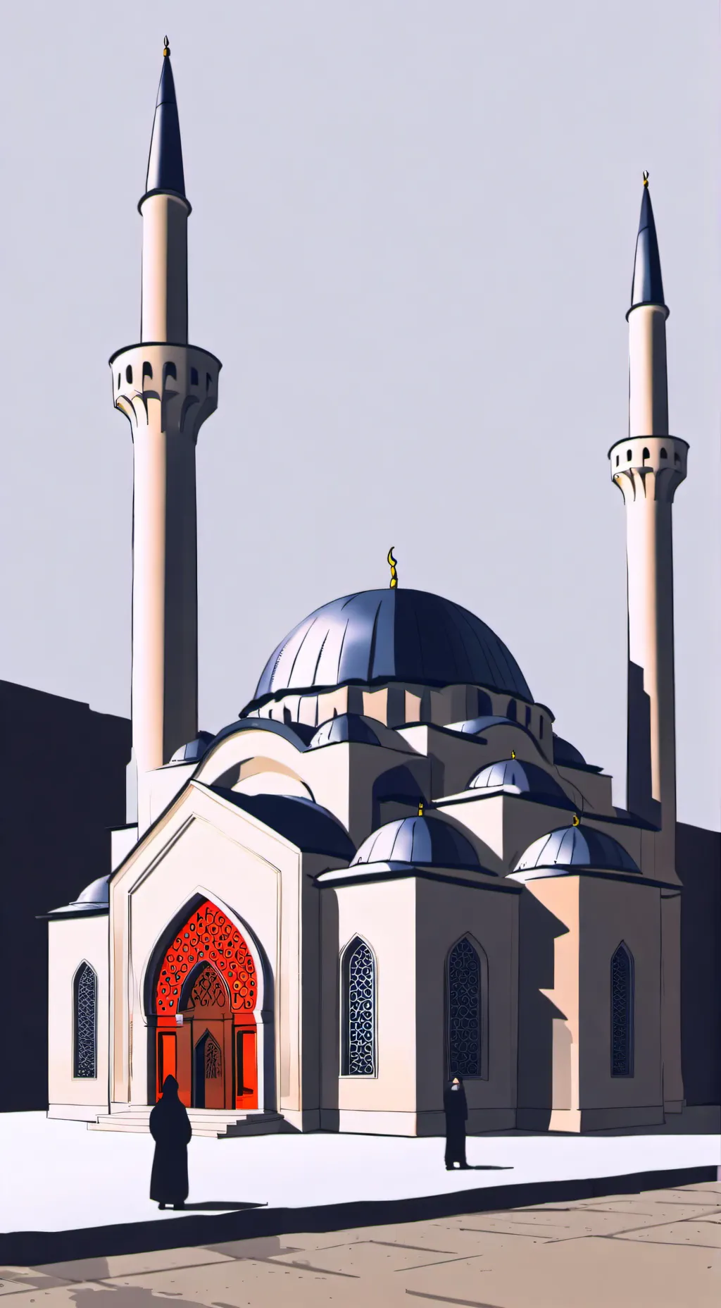 ai character: Mosque In Kosovo🇽🇰 background
