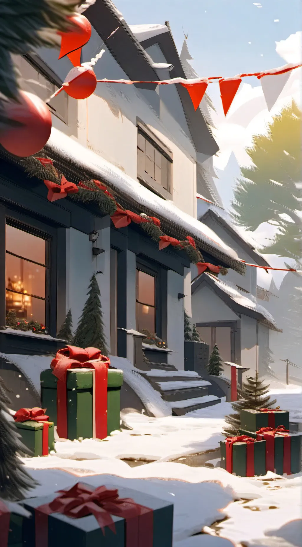 ai character: XMAS EVE MHA🎄🎁✨🎉 background