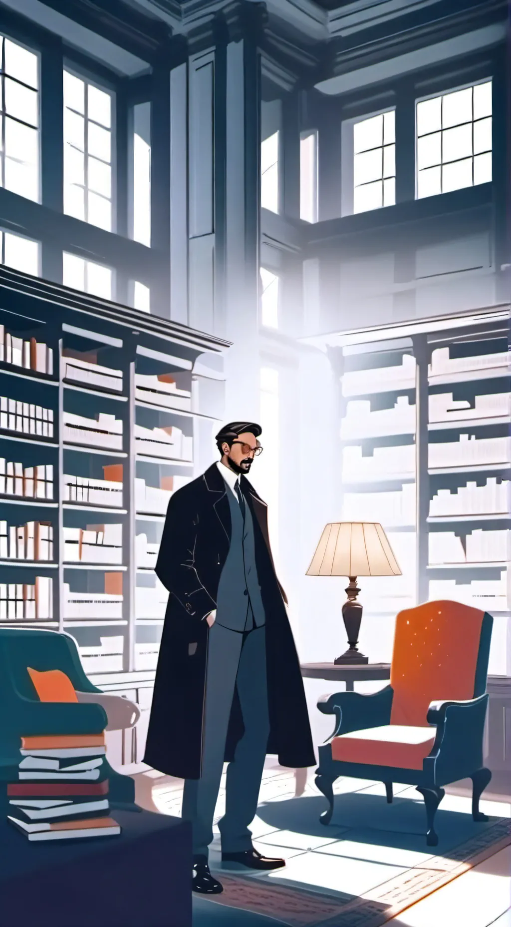 ai character: Titan Clockman background