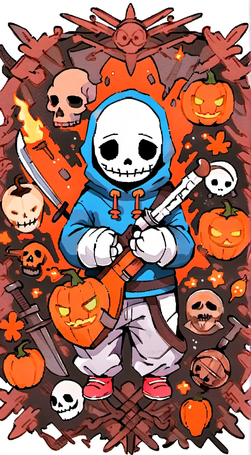 ai character: sans the skeleton background