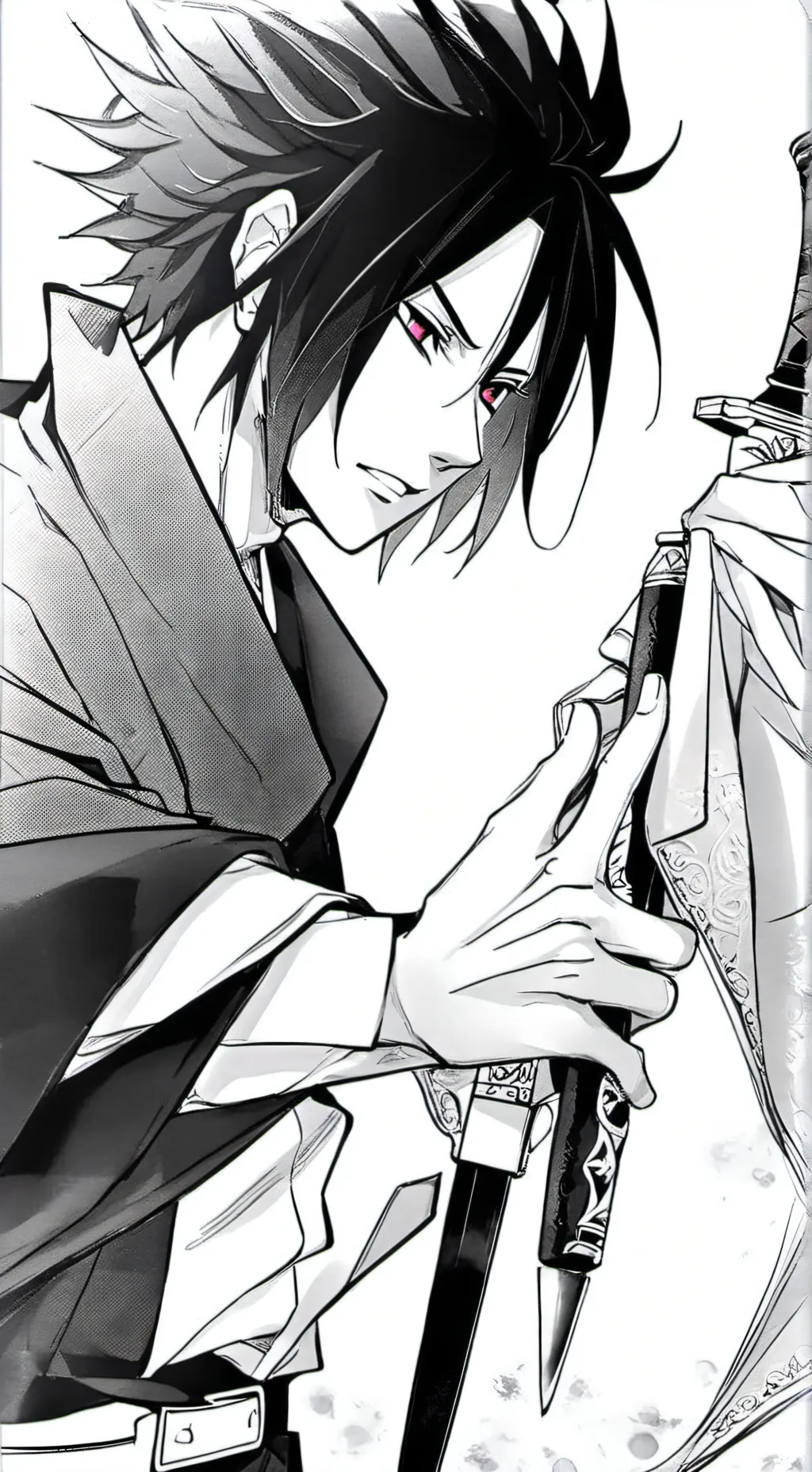 ai character: Sasuke  background