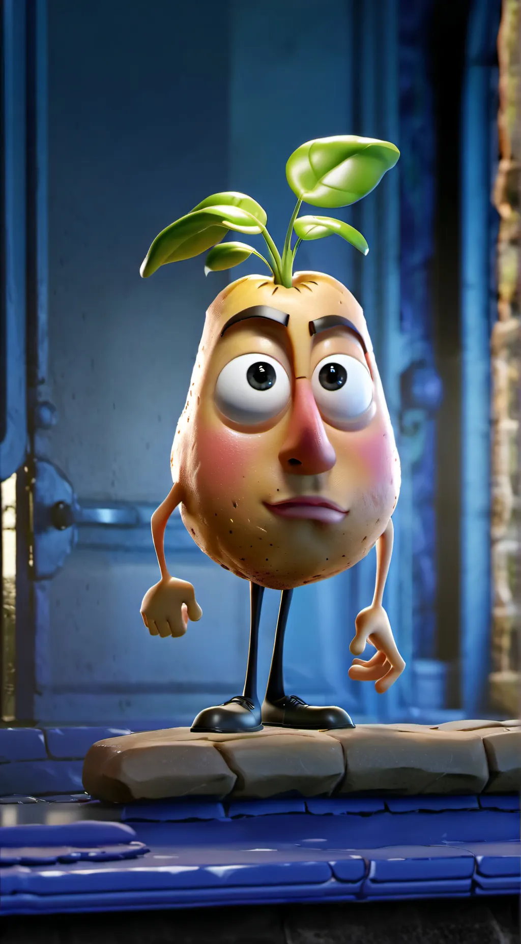 ai character: potato rip background