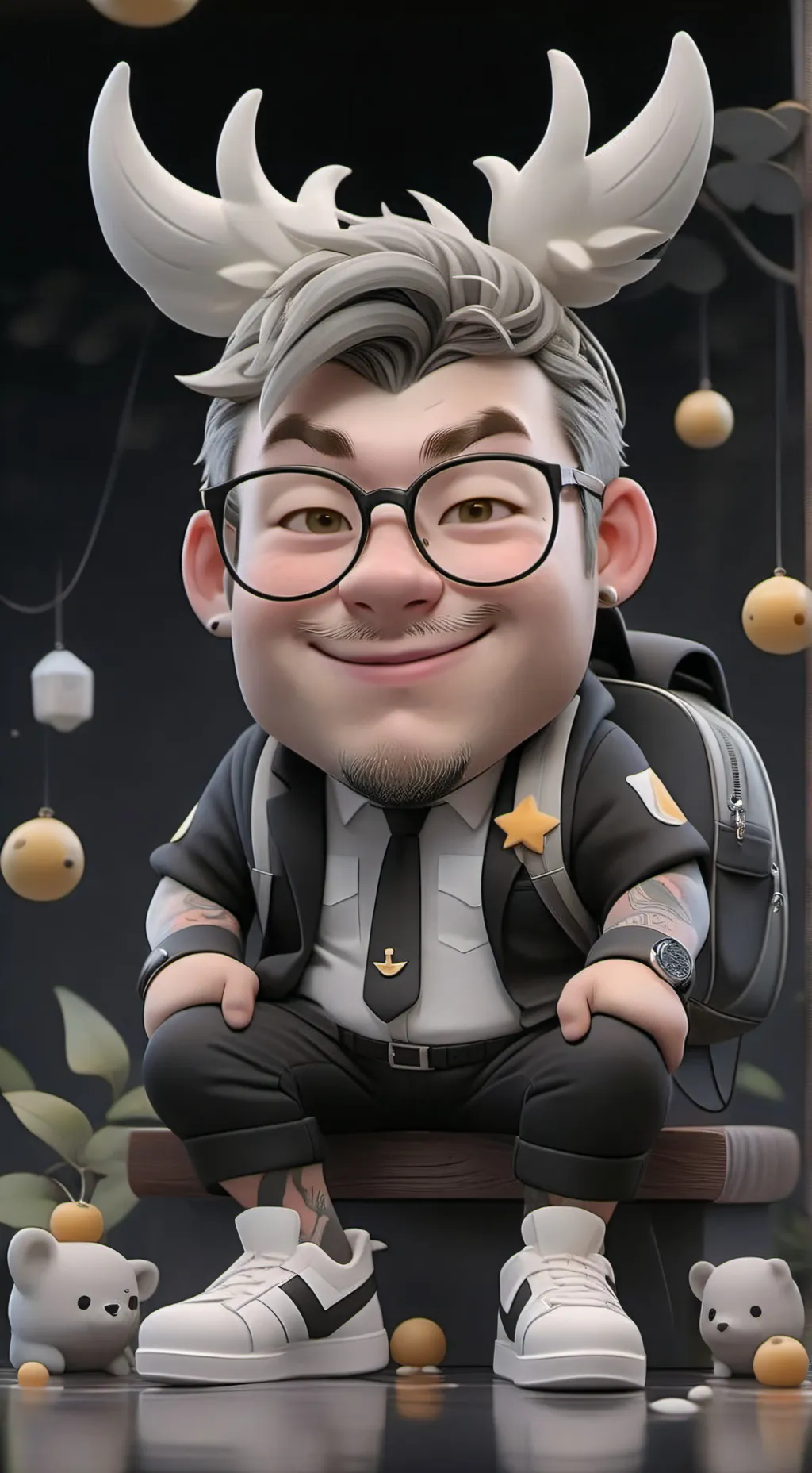 ai character: Harry hook + Gojo background