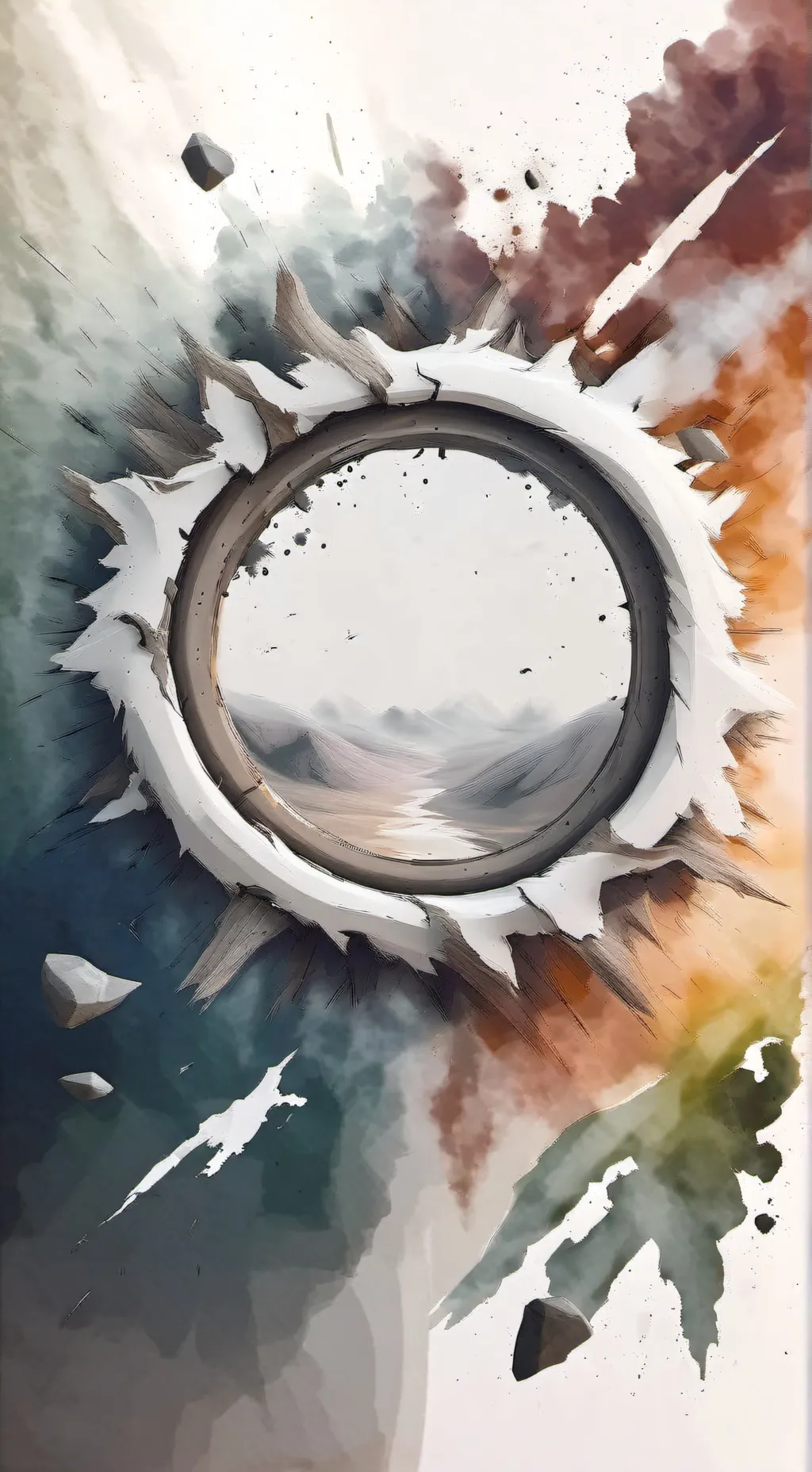 ai character: white hole background