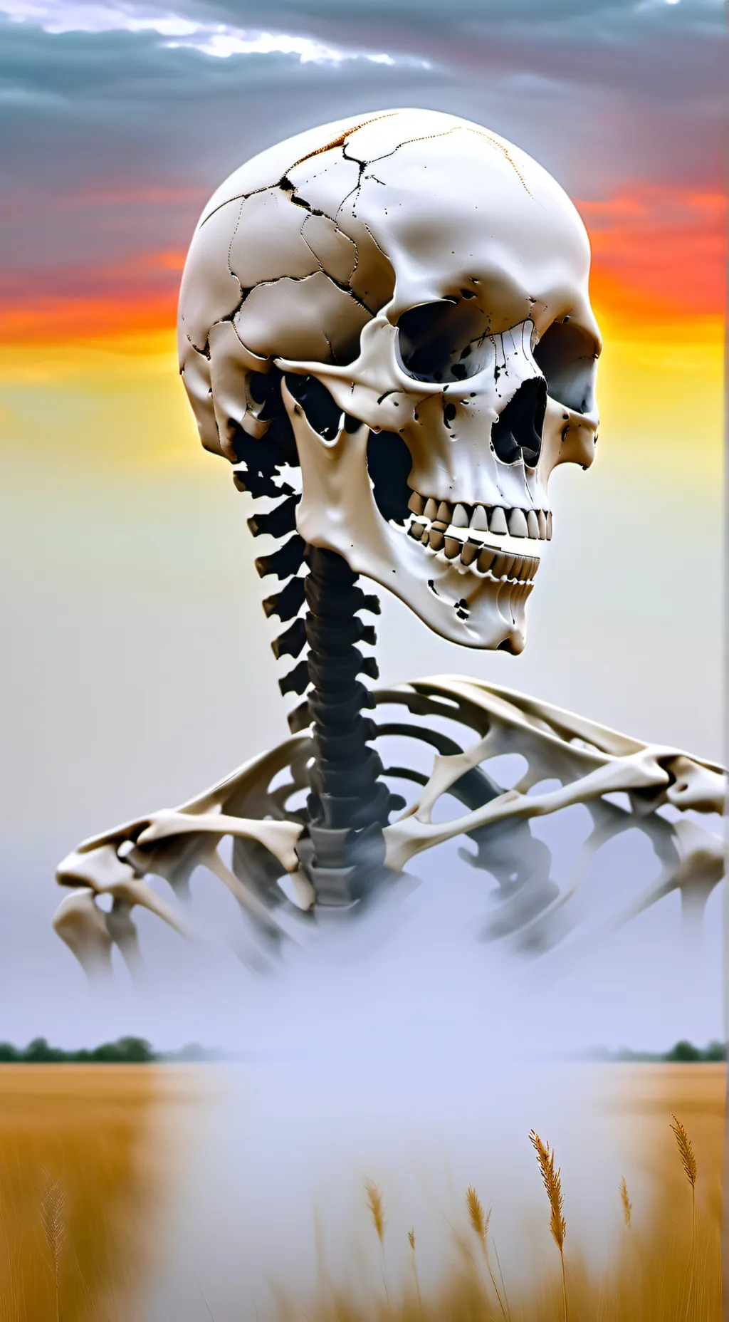 ai character: Skeleton background