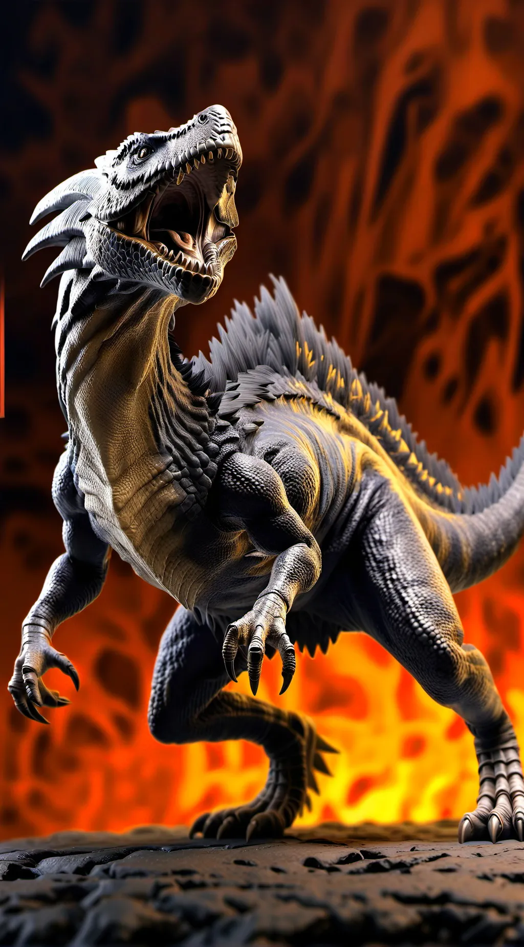 ai character: hb x Jurassic park background