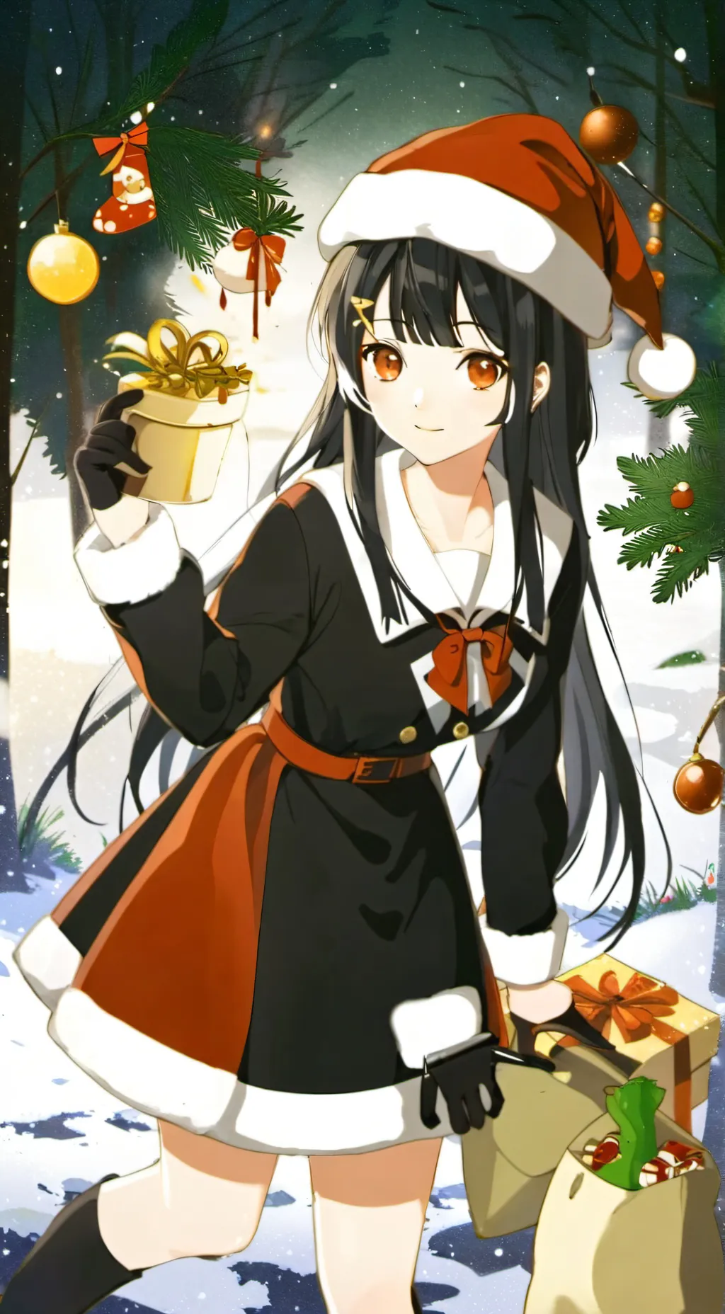 ai character: Feliz Navidad background