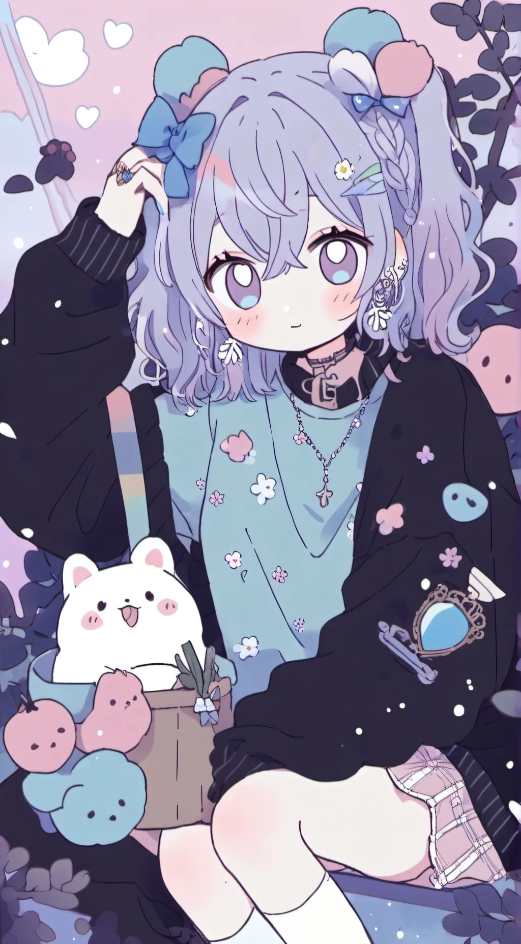 ai character: sprout and cosmo  background