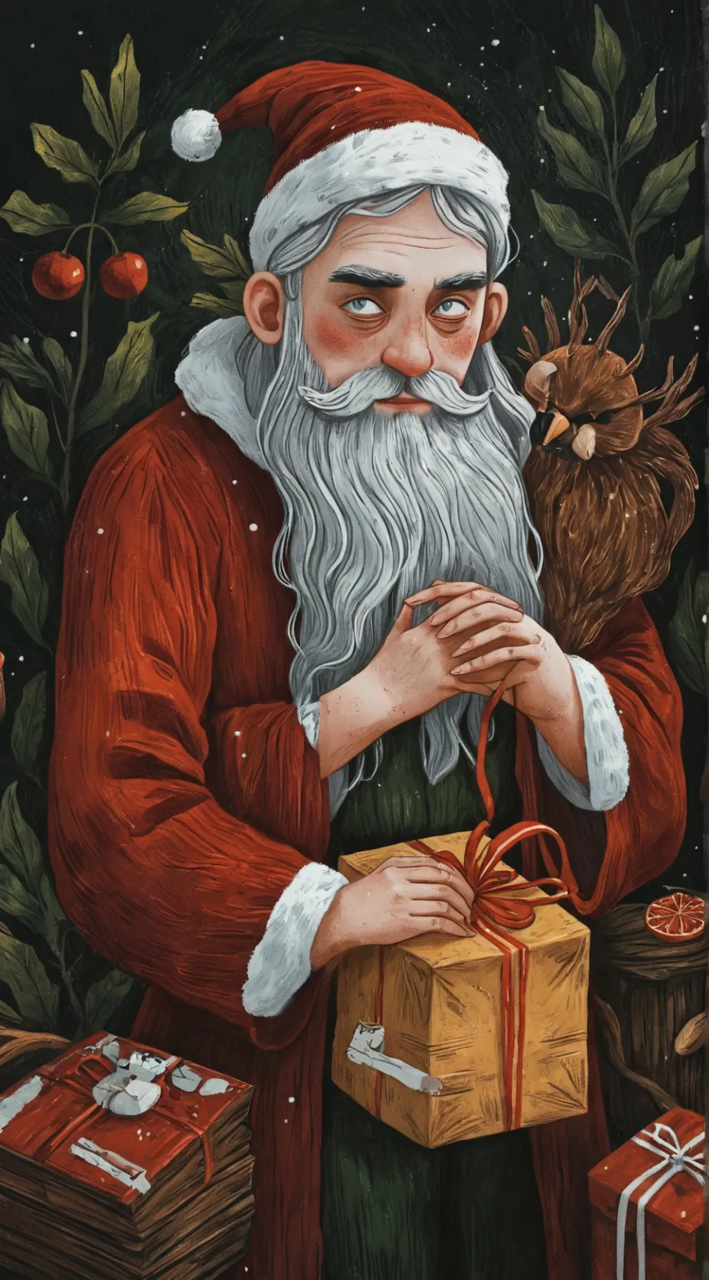 ai character:  Santa  background