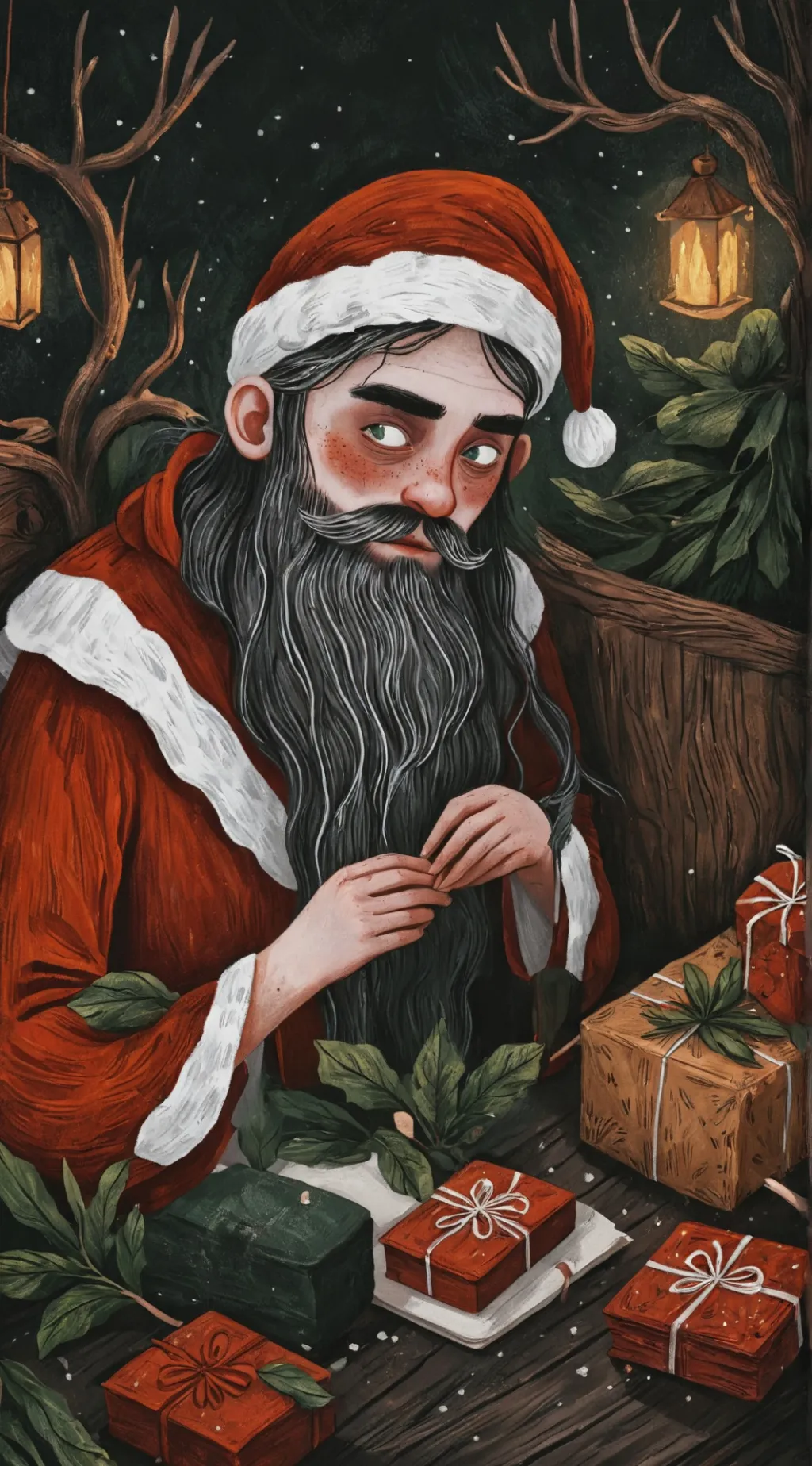 ai character: Santa😏 background
