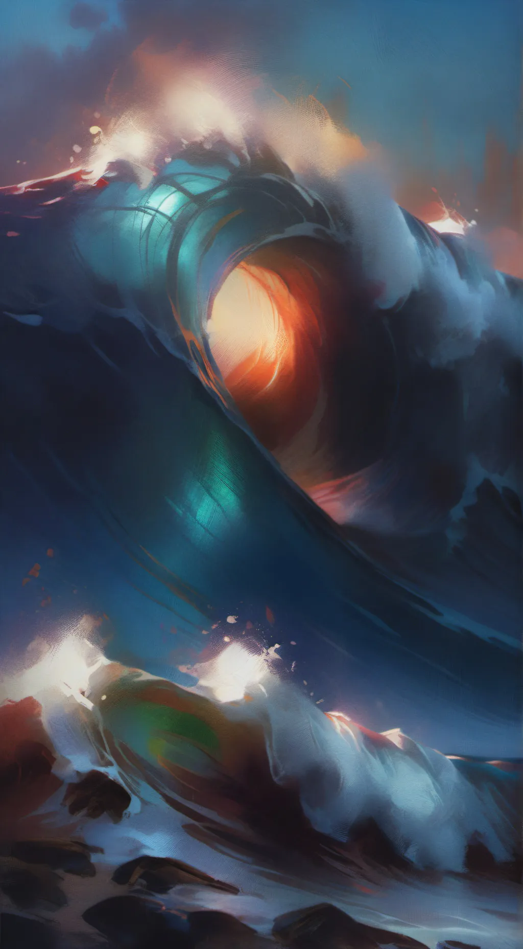 ai character: Demon Slayer Beach background