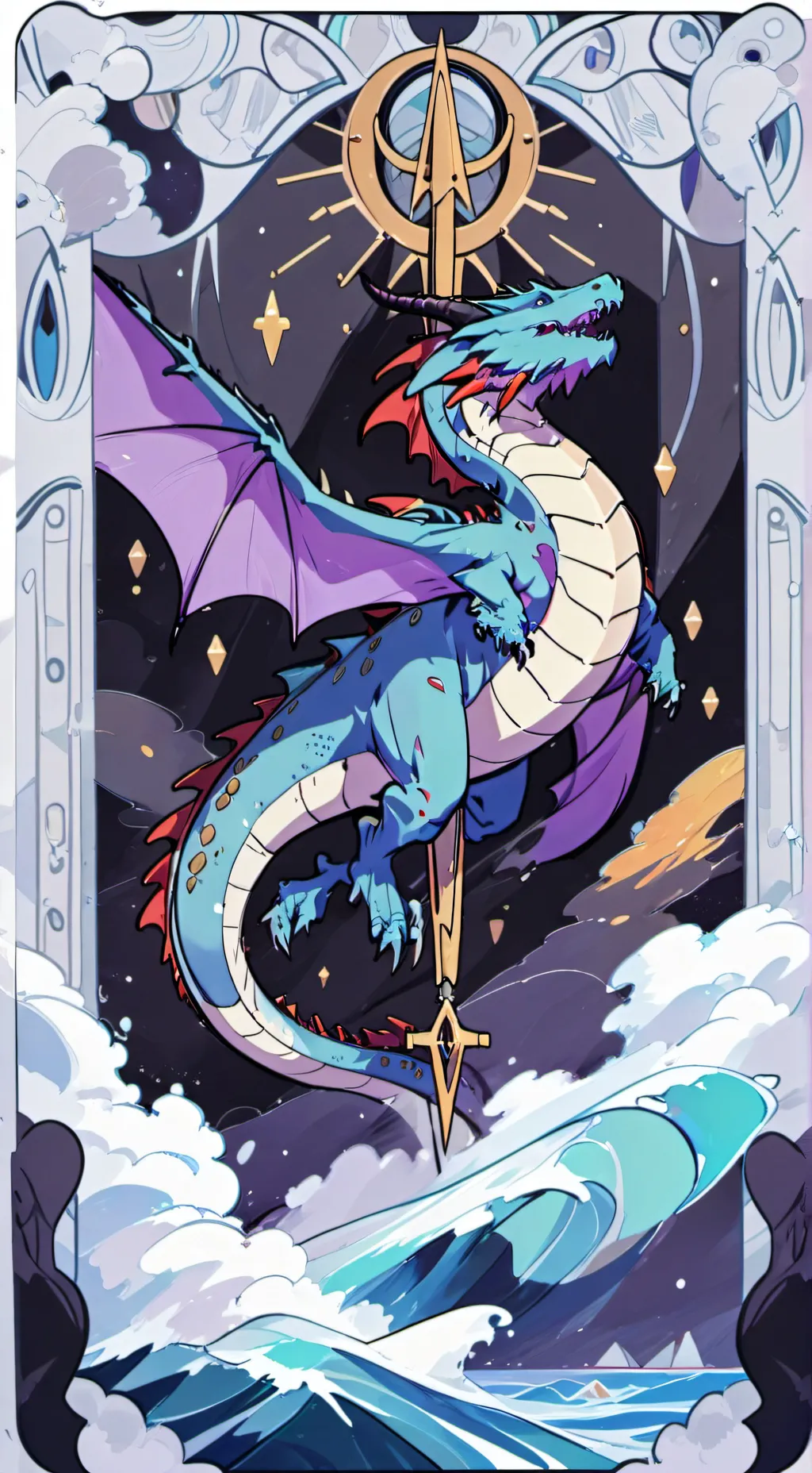 ai character: Mha Sea Dragon background