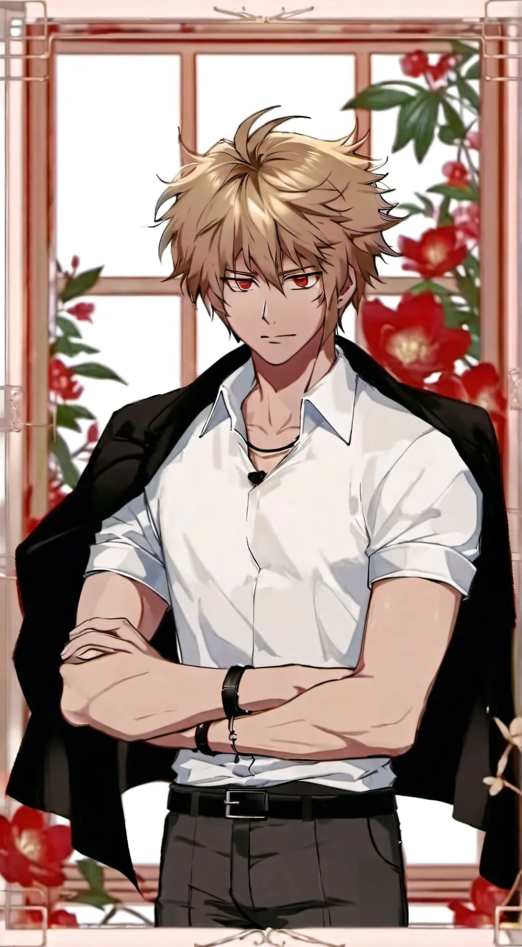 ai character: bakugo  background