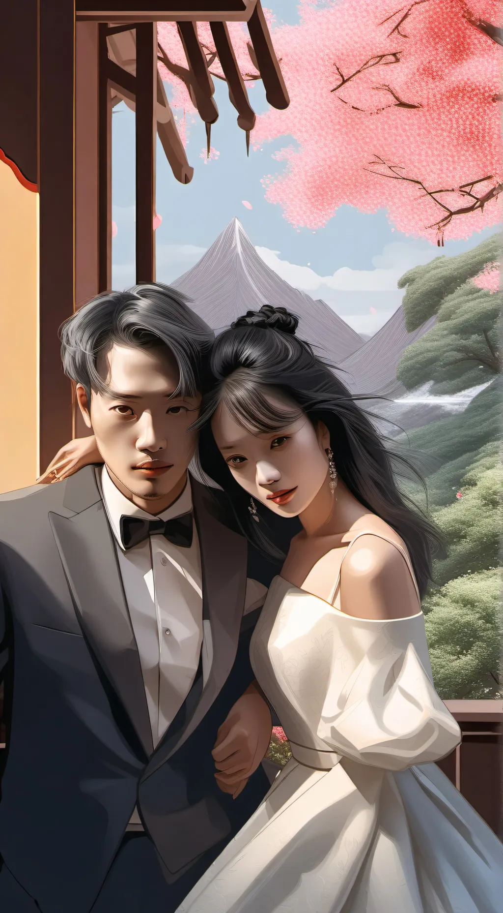 ai character: Michelle  Christan background