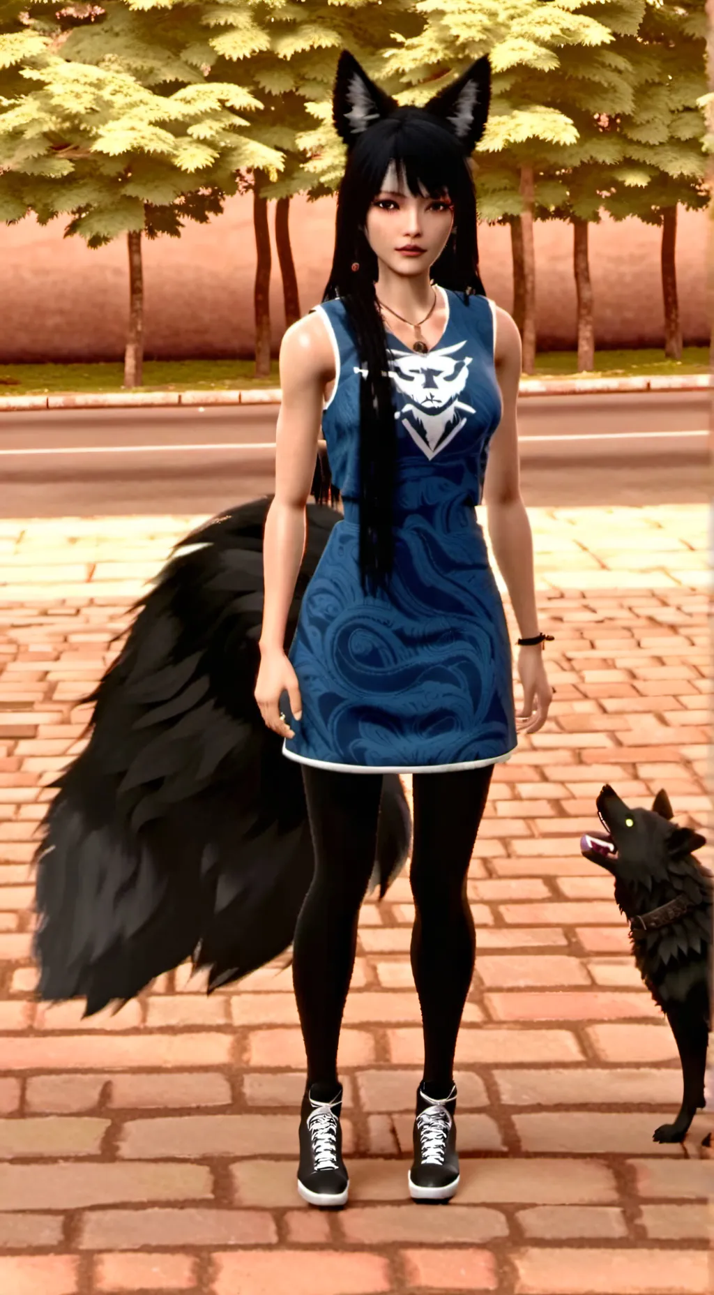 ai character: sky background