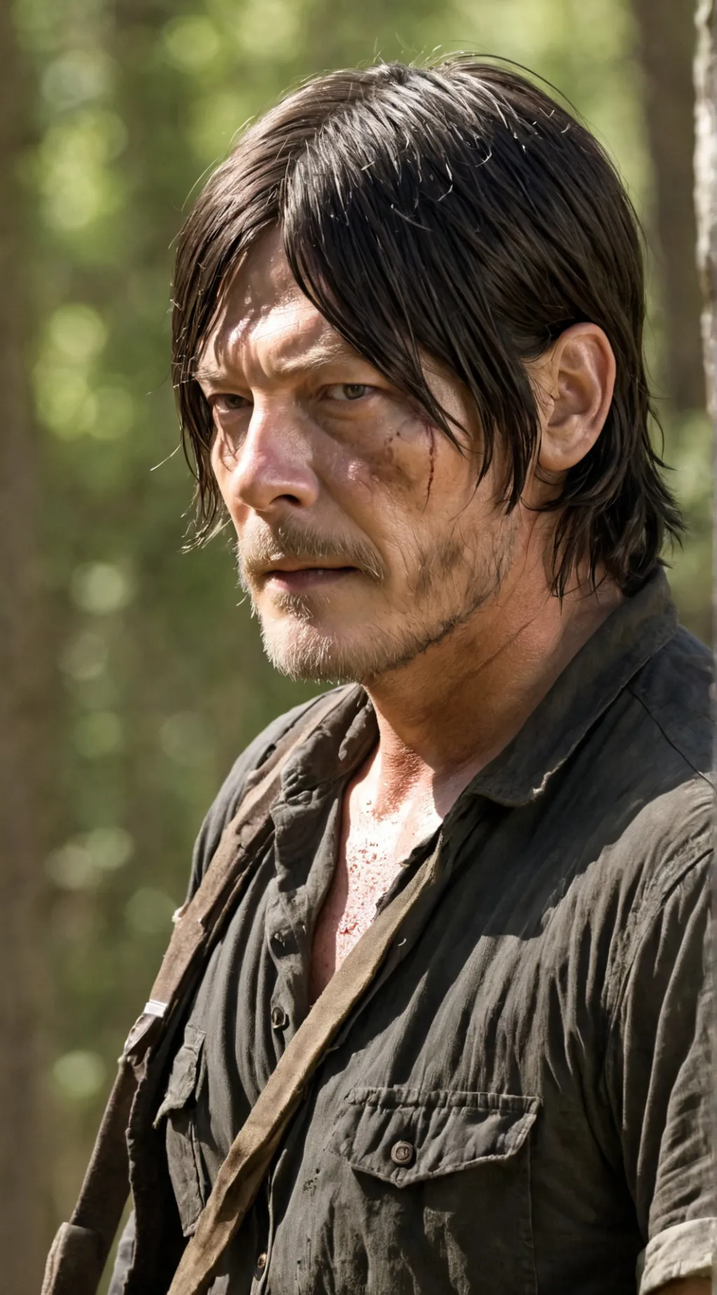ai character: Daryl TWD background