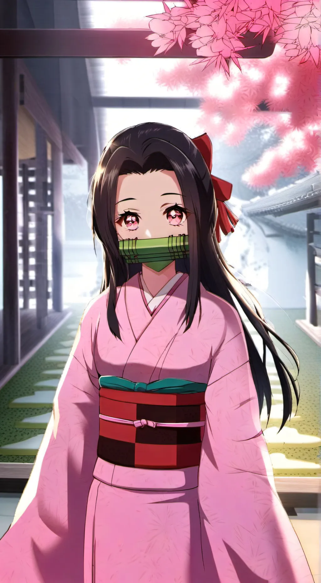 ai character: Nezuko Kamado. background