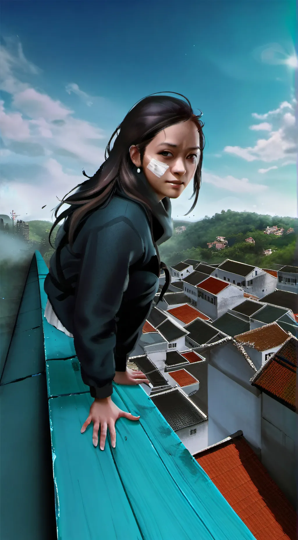 ai character: infection belly  background