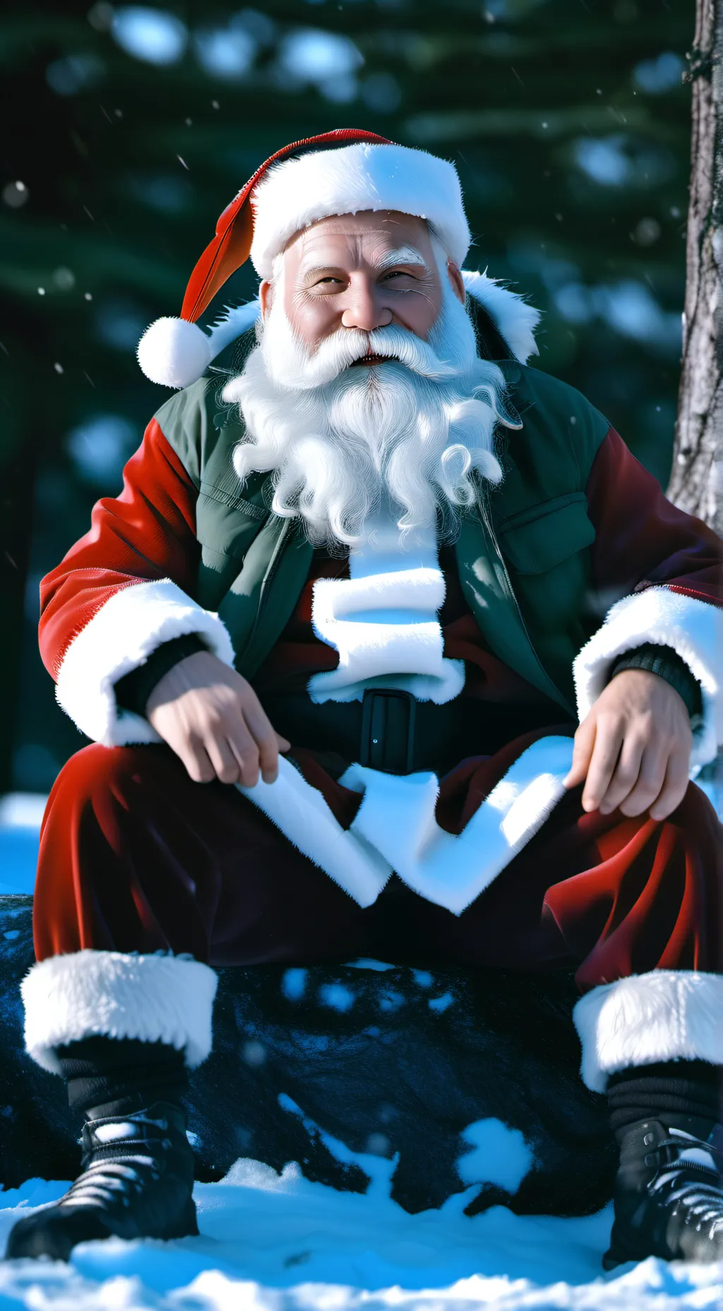 ai character: CHRISTMAS! background