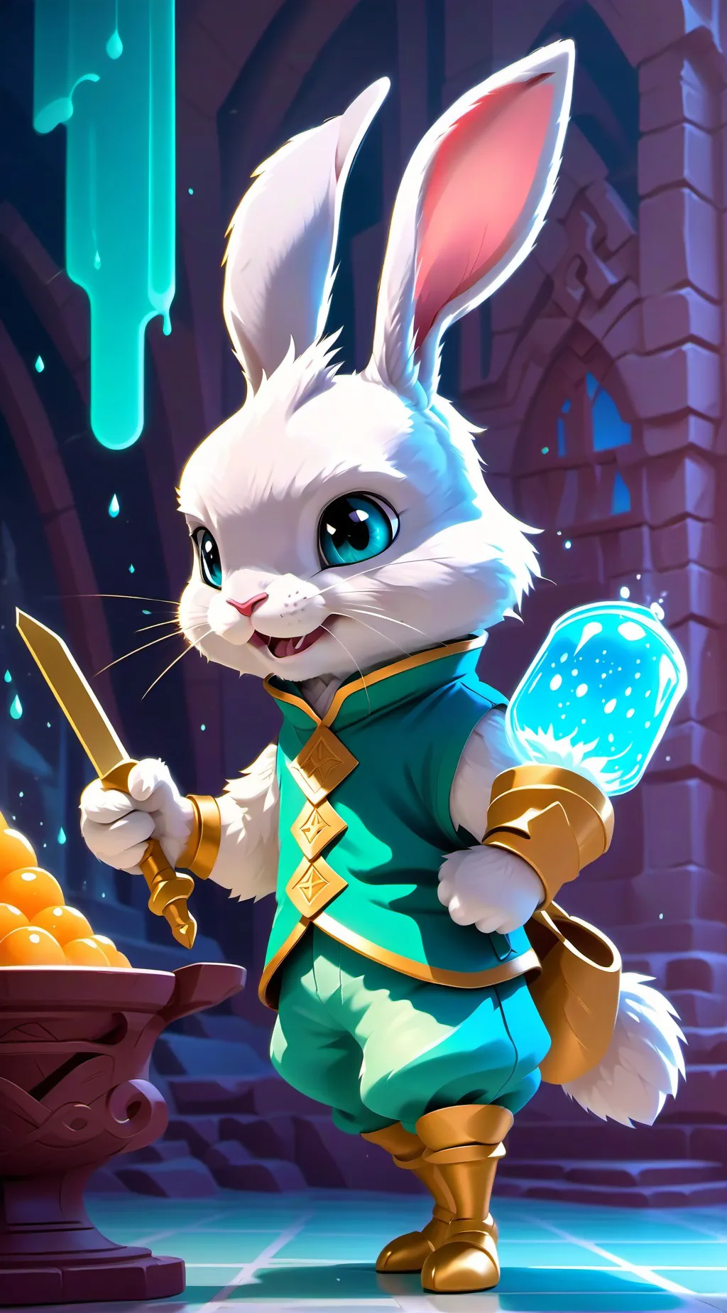 ai character: vanilla y cream background