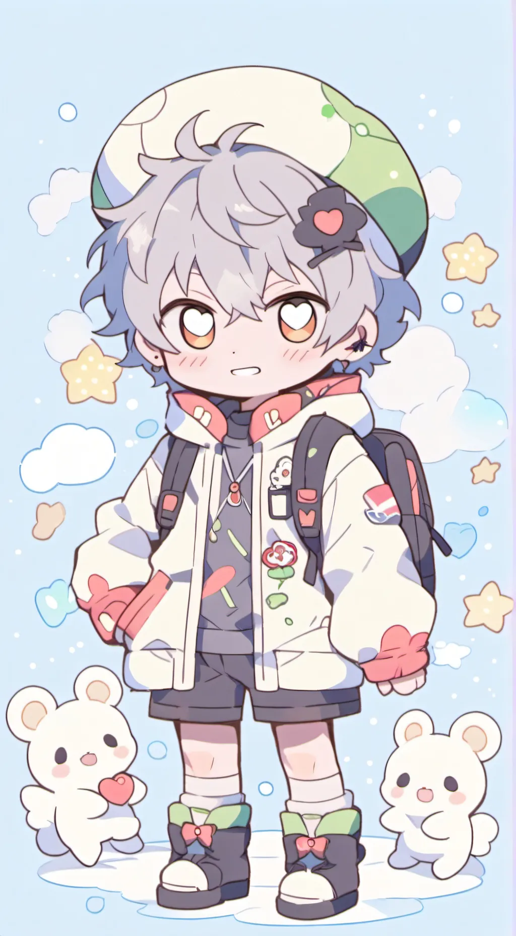 ai character: ALNST x MHA background