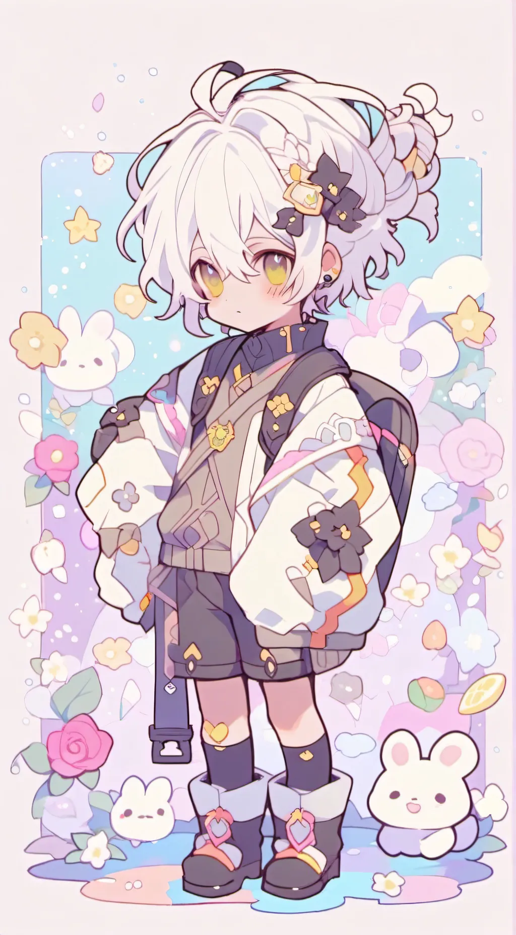ai character: 🤍koi🤍 background