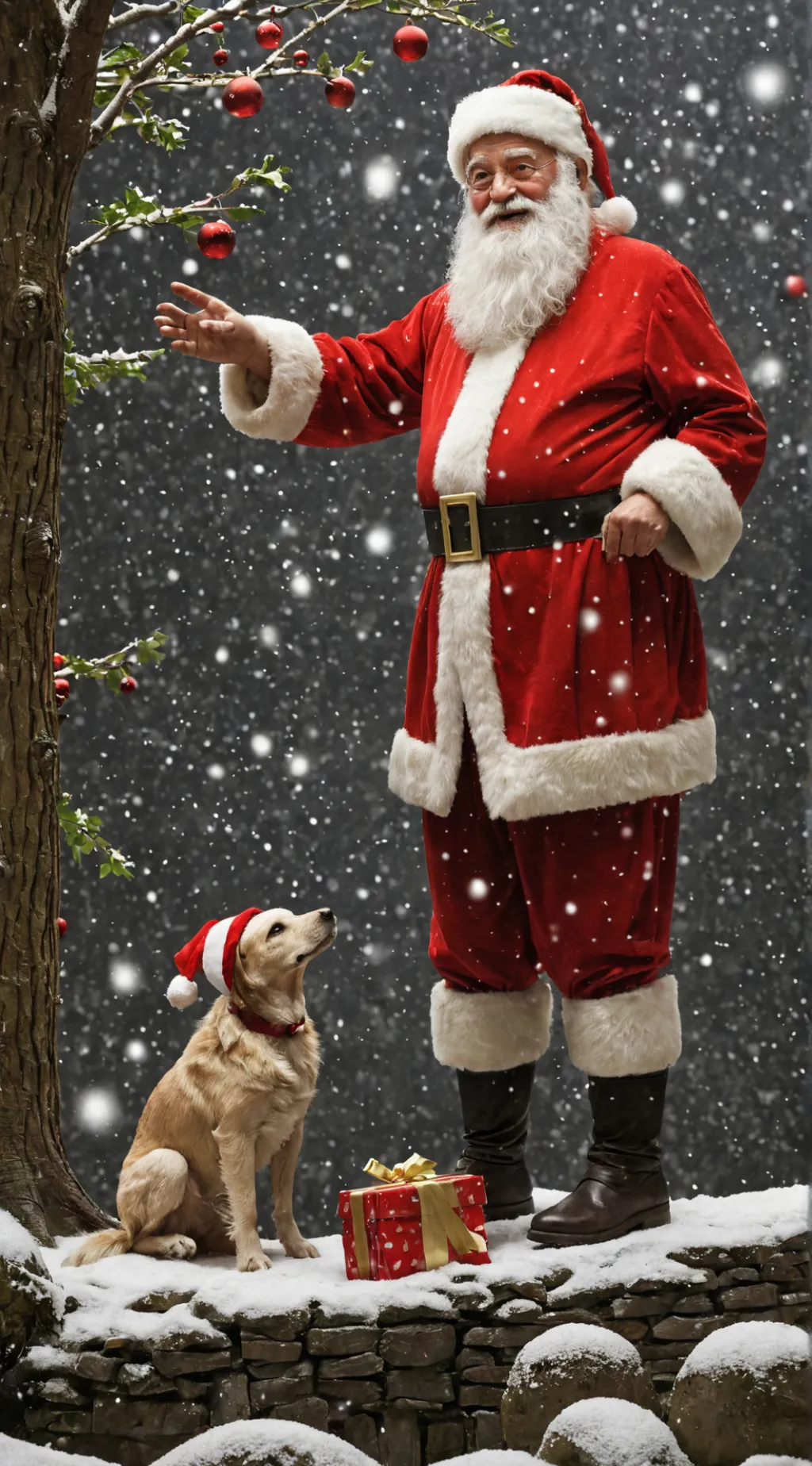 ai character: Papá Noel  background