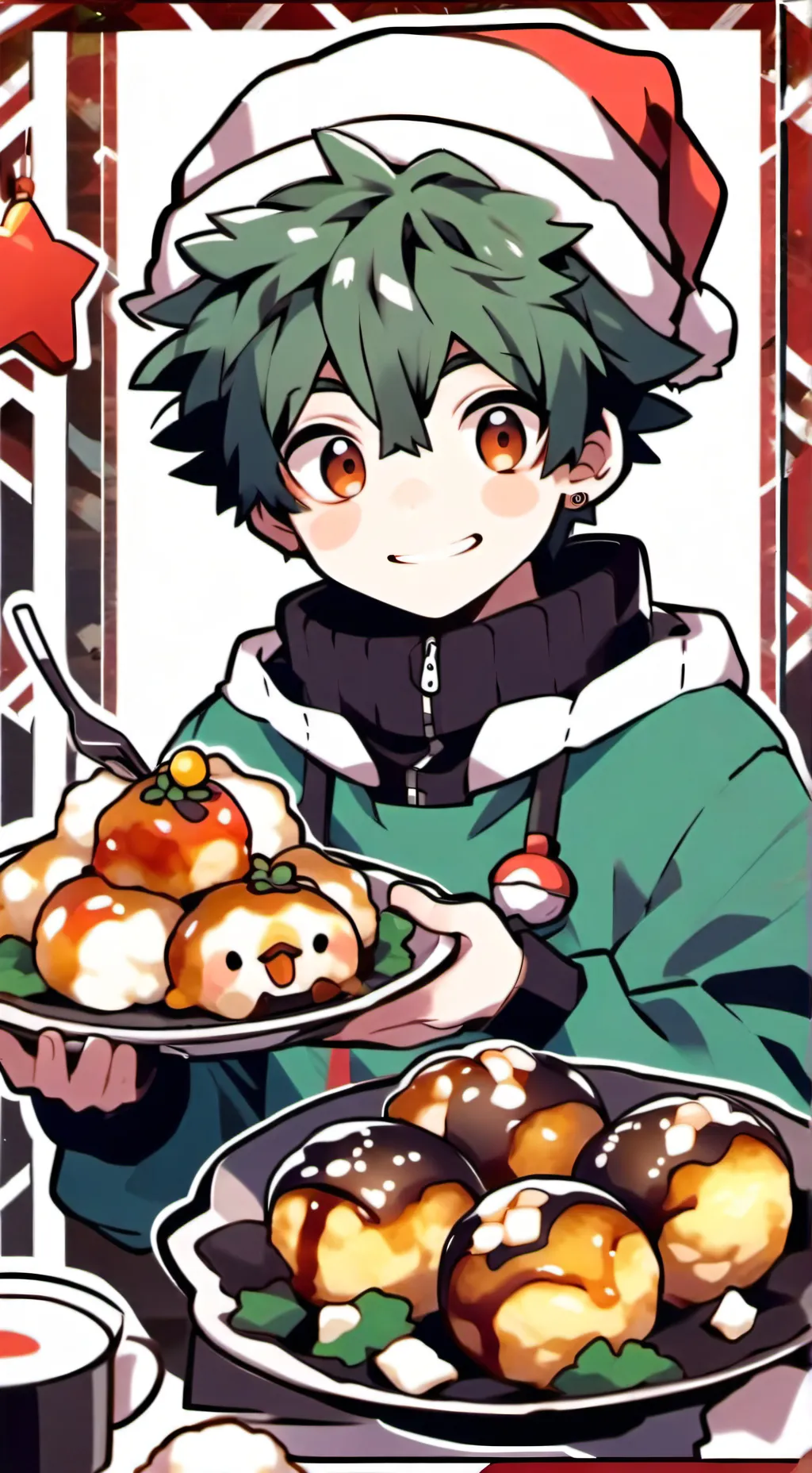 ai character: MHA CHRISTMAS!!  background