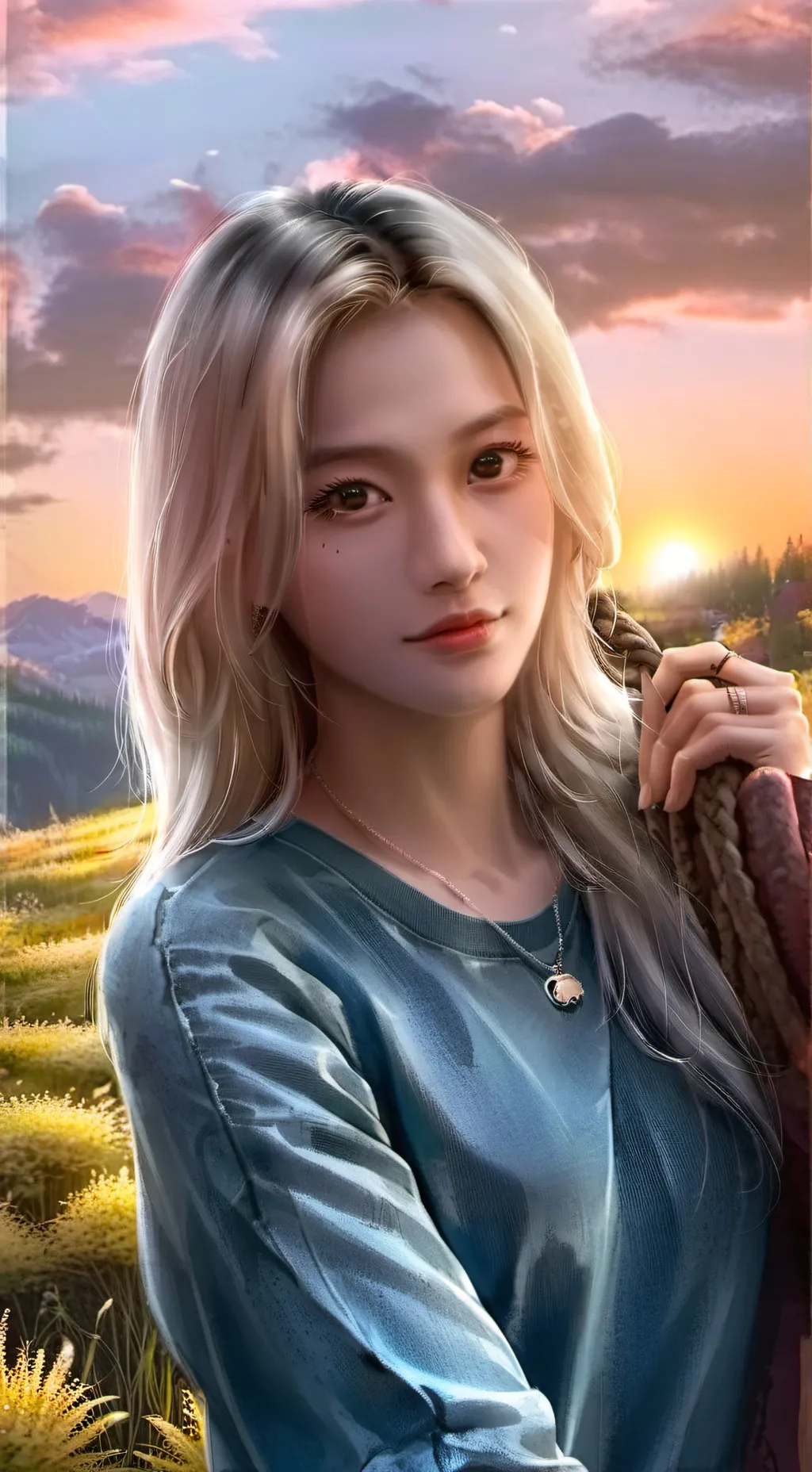 ai character: Rosé background