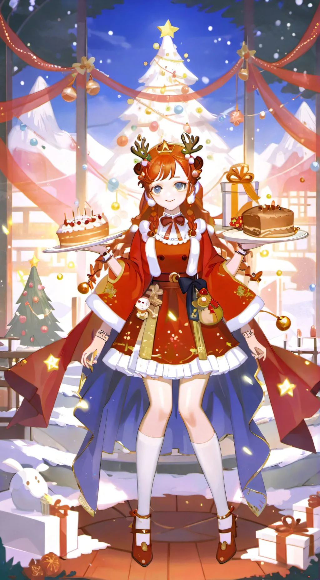 ai character: Winter wonderland  background