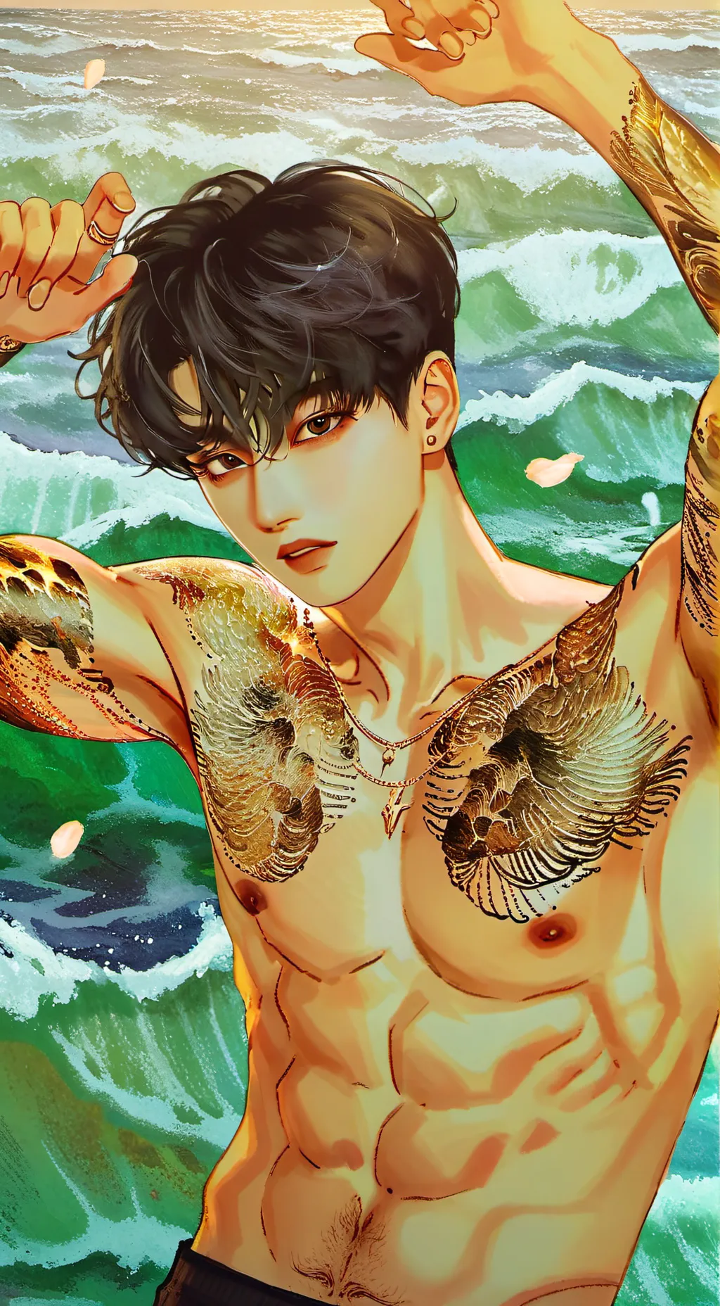 ai character: Taehyung  background