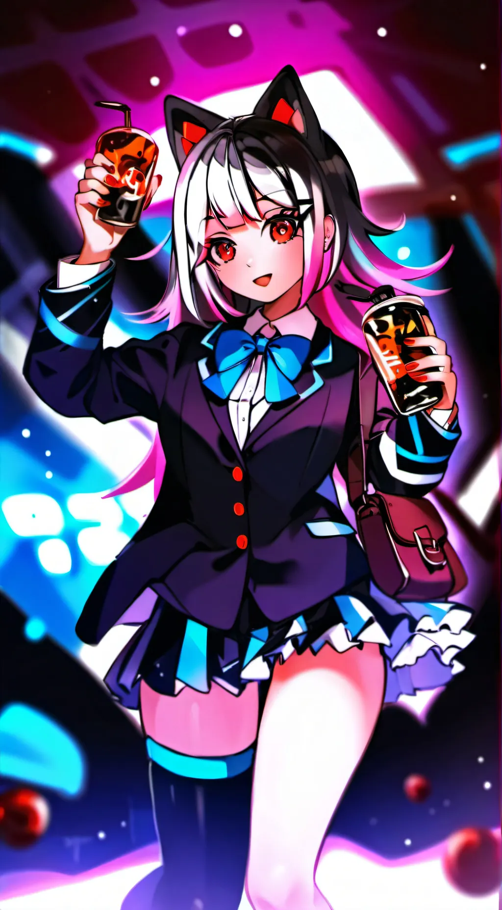 ai character: Luna cat background