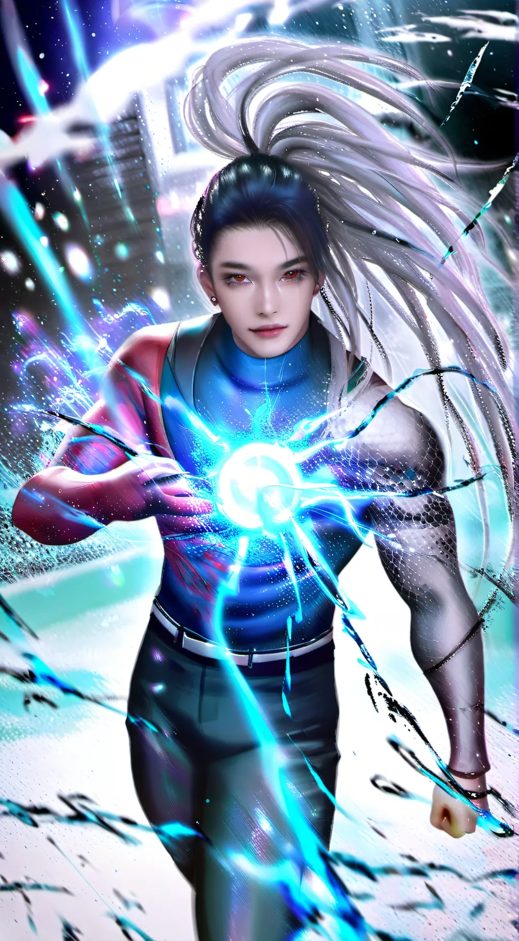 ai character: Mha VS Snake Lady background