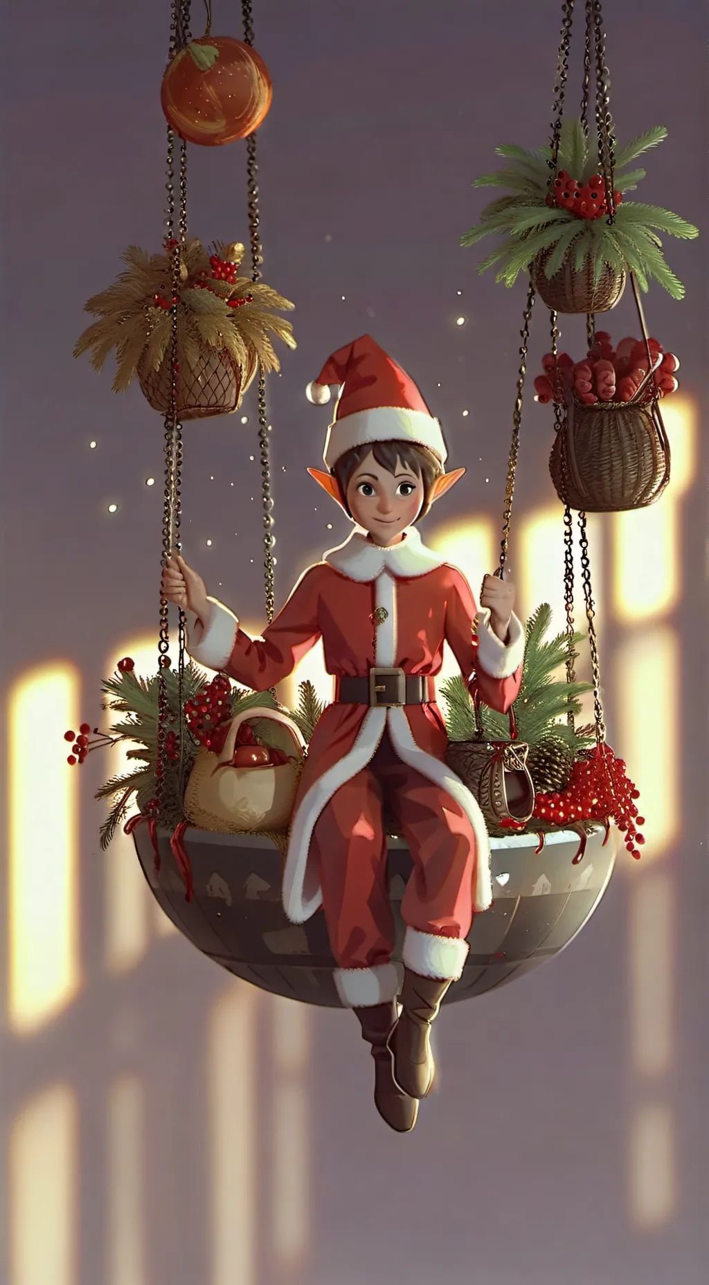 ai character: the elf on joy 𐂂 background