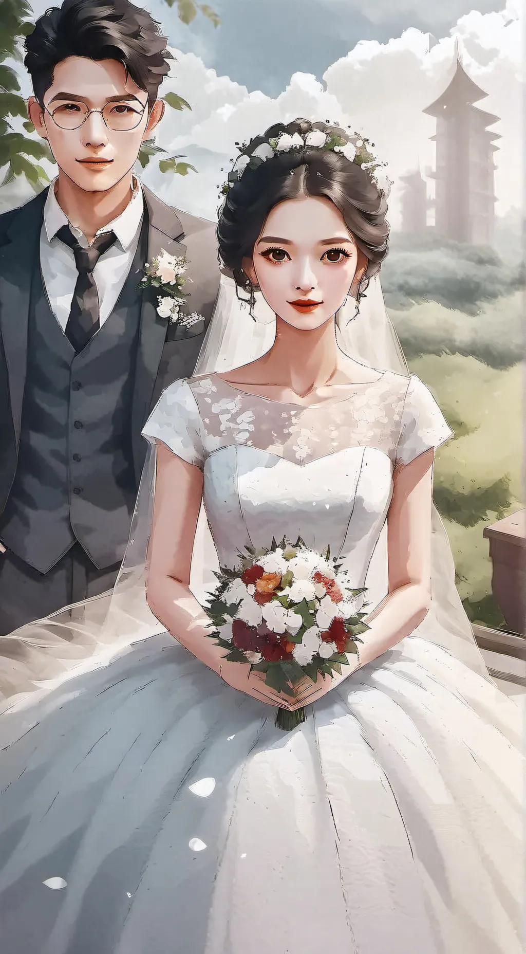 ai character: G3J But forced background